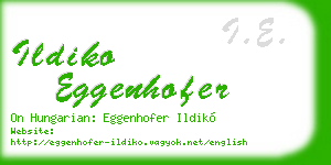 ildiko eggenhofer business card